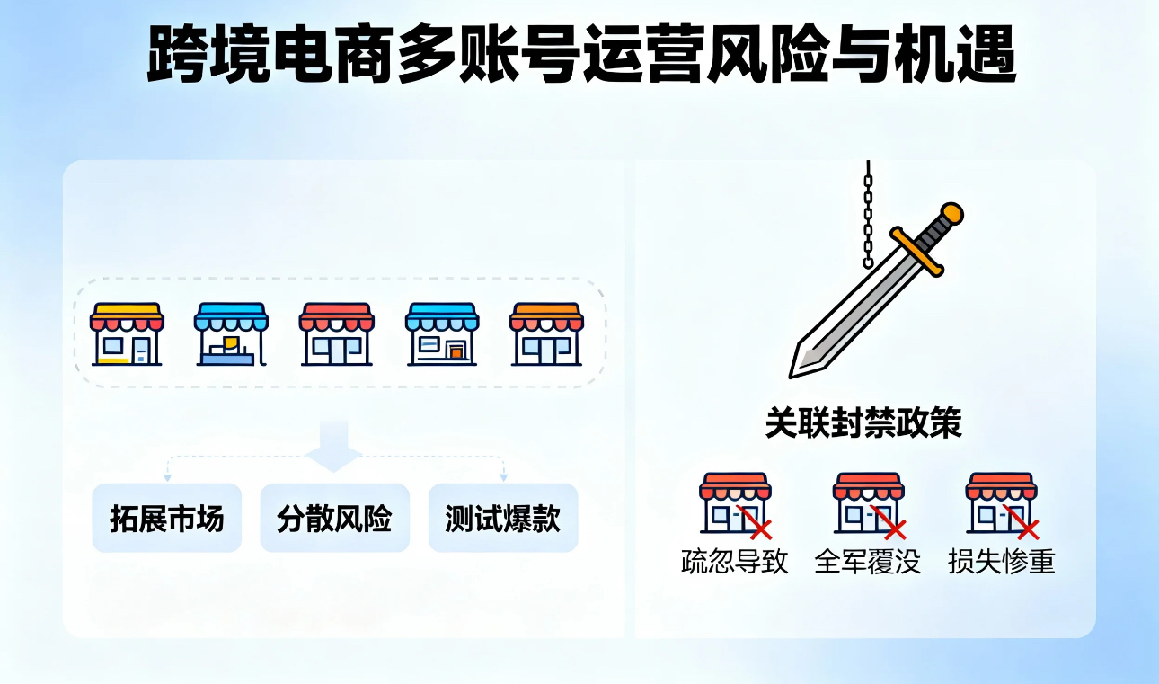 破局跨境电商“多账号管理”难题:云登浏览器如何助力卖家安全掘金全球